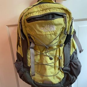 PALE YELLOW BOREALIS NORTH FACE BACKPACK